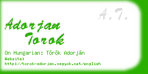 adorjan torok business card